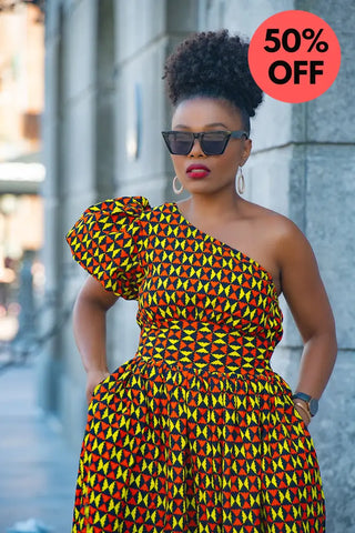 Fikile One Shoulder Dress Apparel & Accessories