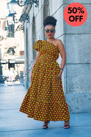 Fikile One Shoulder Dress Apparel & Accessories