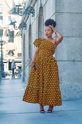 Fikile One Shoulder Dress Apparel & Accessories