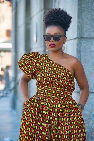 Fikile One Shoulder Dress Apparel & Accessories