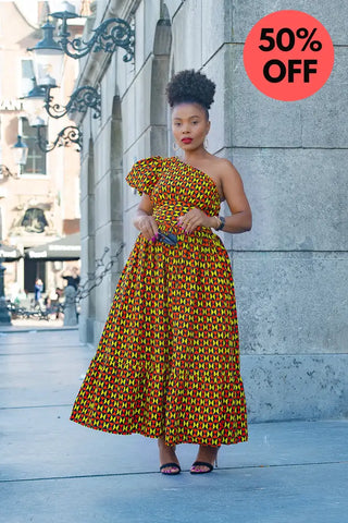 Fikile One Shoulder Dress Apparel & Accessories