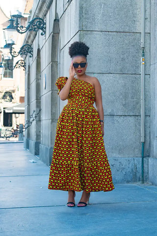 Fikile One Shoulder Dress Apparel & Accessories