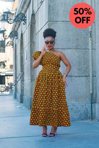 Fikile One Shoulder Dress Apparel & Accessories