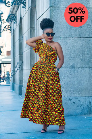 Fikile One Shoulder Dress Apparel & Accessories