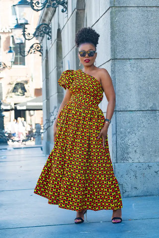 Fikile One Shoulder Dress Apparel & Accessories