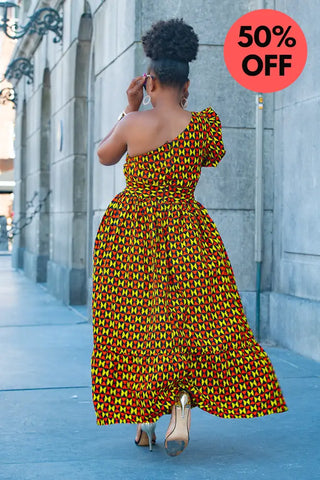 Fikile One Shoulder Dress Apparel & Accessories