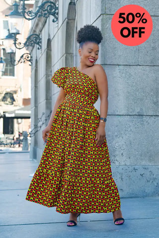 Fikile One Shoulder Dress Apparel & Accessories