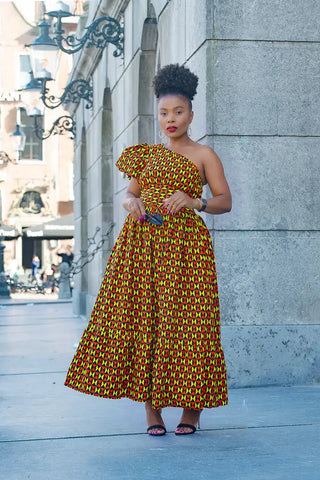 Fikile One Shoulder Dress Apparel & Accessories