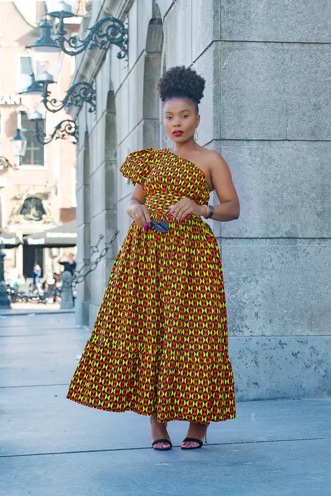 Fikile One Shoulder Dress Apparel & Accessories