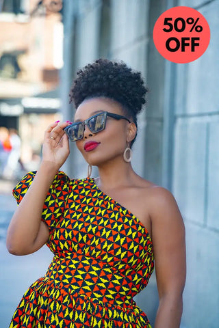 Fikile One Shoulder Dress Apparel & Accessories