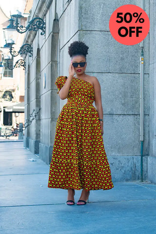 Fikile One Shoulder Dress Apparel & Accessories