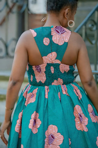 Folasade Smocked Back Floral Dress Apparel & Accessories