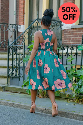 Folasade Smocked Back Floral Dress Apparel & Accessories