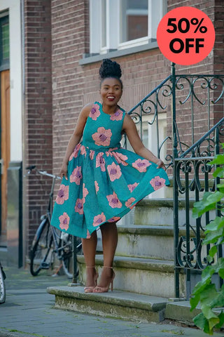 Folasade Smocked Back Floral Dress Apparel & Accessories