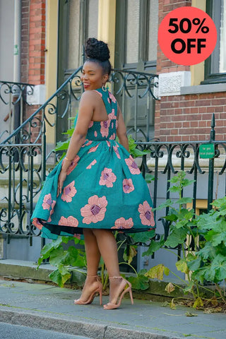 Folasade Smocked Back Floral Dress Apparel & Accessories