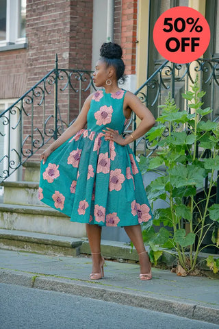 Folasade Smocked Back Floral Dress Apparel & Accessories