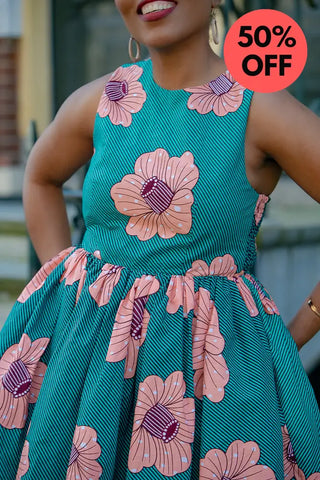 Folasade Smocked Back Floral Dress Apparel & Accessories