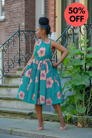 Folasade Smocked Back Floral Dress Apparel & Accessories