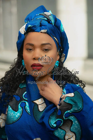 FRIDA BLUE HEADWRAP HEADWRAPS