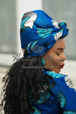 FRIDA BLUE HEADWRAP HEADWRAPS
