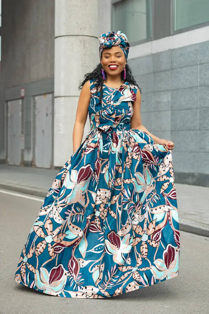 ELEGANT FUNKE MAXI DRESS M