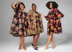 Hamza Black Floral Dress Clothing