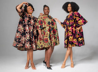 Hamza Black Floral Dress Clothing