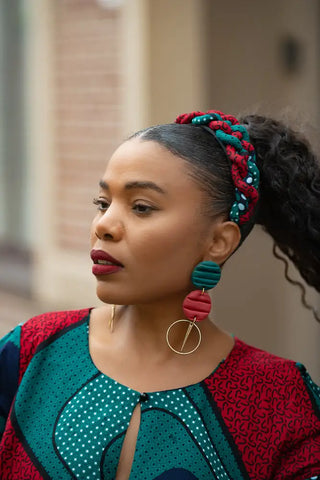 HAMZA GREEN BRAIDED HEADBAND HEADBANDS