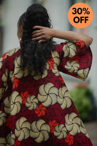 HAMZA RED PRINT DRESS Women’s Dress