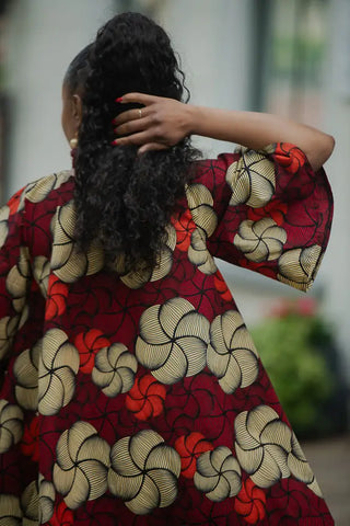 HAMZA RED PRINT DRESS Women’s Dress