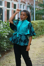 HANNA BLUE TOP Shirts & Tops