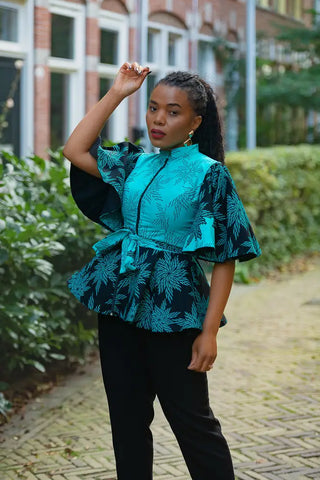 HANNA BLUE TOP Shirts & Tops