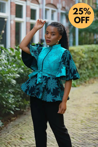 HANNA BLUE TOP Shirts & Tops