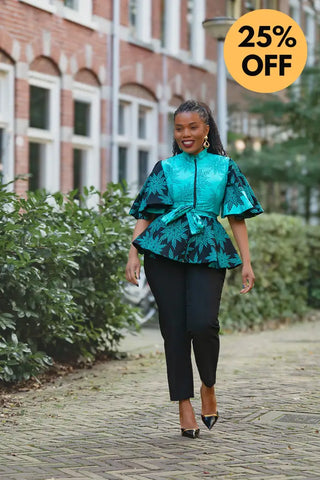 HANNA BLUE TOP Shirts & Tops