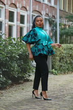 HANNA BLUE TOP Shirts & Tops