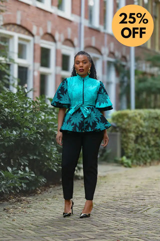 HANNA BLUE TOP Shirts & Tops