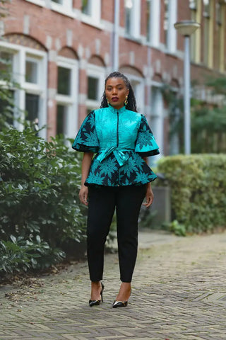 HANNA BLUE TOP Shirts & Tops