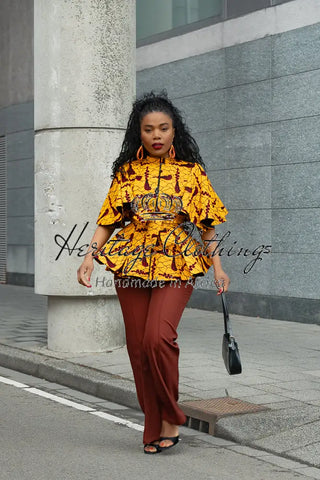 HANNA YELLOW TOP Shirts & Tops