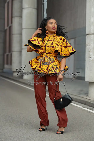 HANNA YELLOW TOP Shirts & Tops