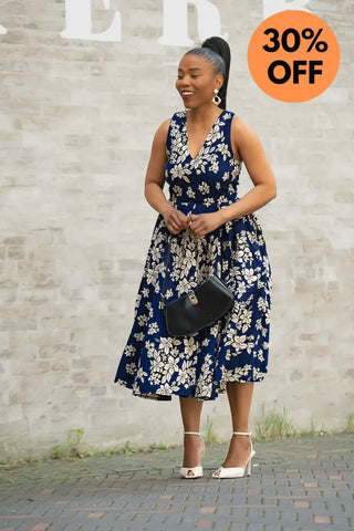 HIBO NAVY FLORAL DRESS Women’s Dress
