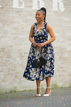 HIBO NAVY FLORAL DRESS Women’s Dress