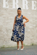 HIBO NAVY FLORAL DRESS Women’s Dress
