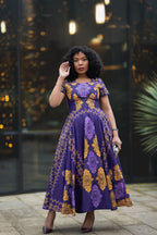 Majesty Purple Ankara Dress