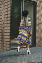 Julia Blue And Yellow Dress Apparel & Accessories