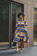 Julia Blue And Yellow Dress Apparel & Accessories