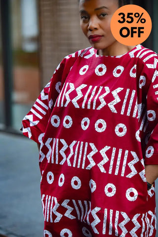 Kemi Two Piece Burgundy Set