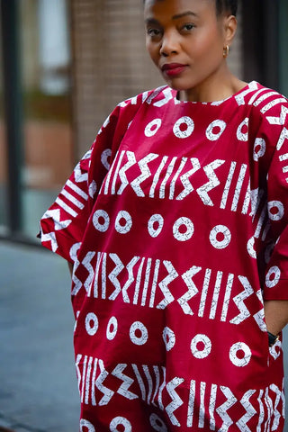 Kemi Two Piece Burgundy Set