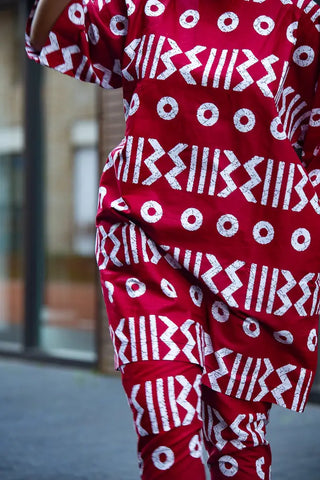 Kemi Two Piece Burgundy Set