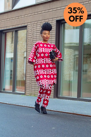 Kemi Two Piece Burgundy Set