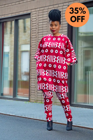 Kemi Two Piece Burgundy Set